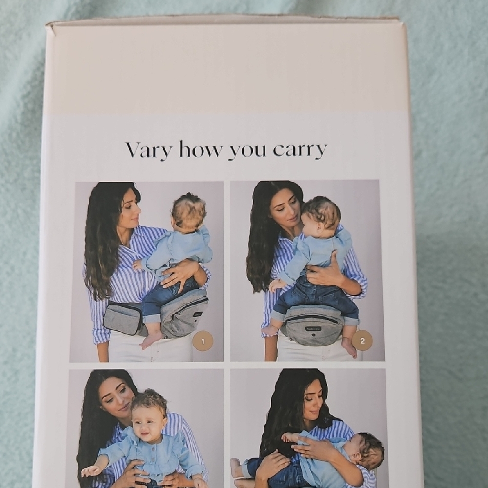 Tush Baby Strapless Baby Hipseat - Grey - Picture 6 of 6